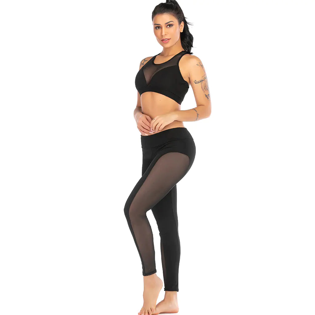New Women's Sports Set: Tank Top & Long Pants Yoga Outfit