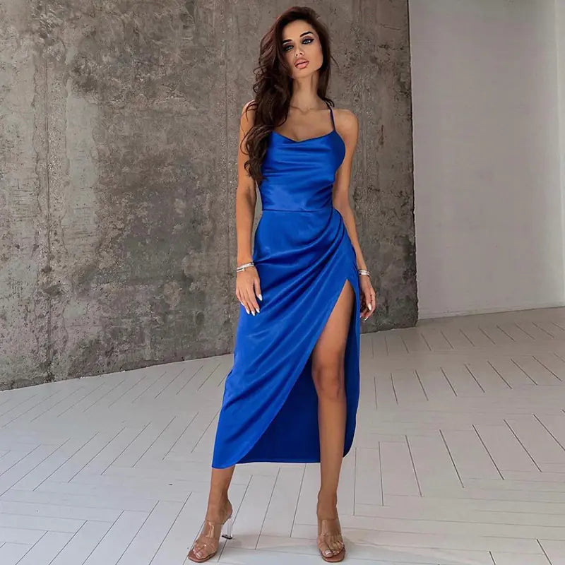 New Women's Fashion Sexy High-Slit Dress in Stock