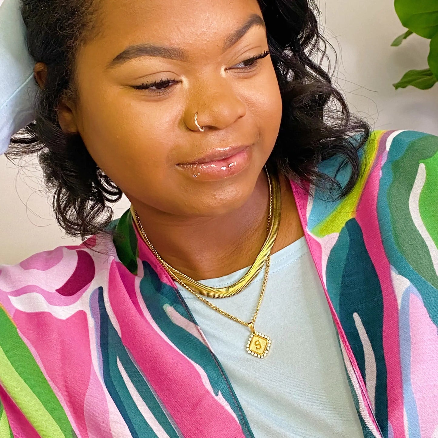 Aztec Delight Initial Necklace