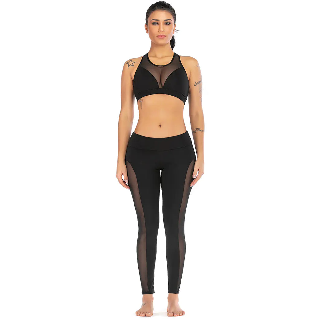 New Women's Sports Set: Tank Top & Long Pants Yoga Outfit