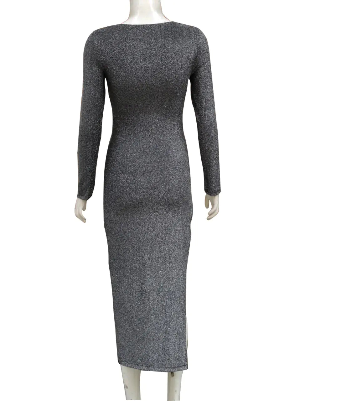 New Women's Sparkly Long Sleeve Dress with Slit