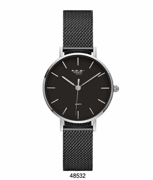 Elegant Milano Women’s Quartz Watch – Rose Gold Mesh Strap
