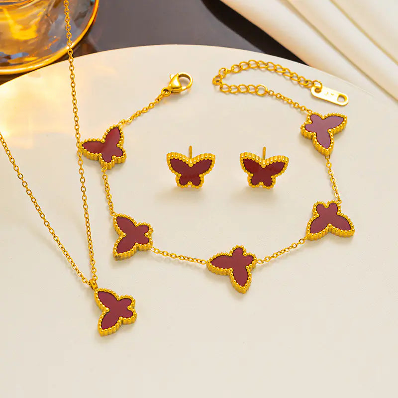 Three-Piece Set of Simple Butterfly Ornaments