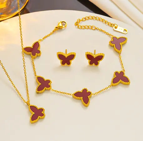 Three-Piece Set of Simple Butterfly Ornaments