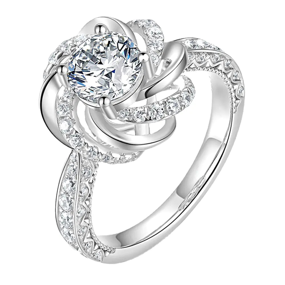 2 Carat Imitation Moissanite Female Diamond Ring