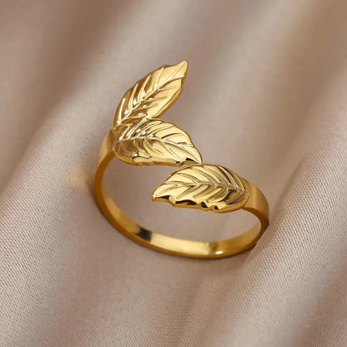 316L Stainless Steel Rings for Women Gold Color Never Fade Luxury
