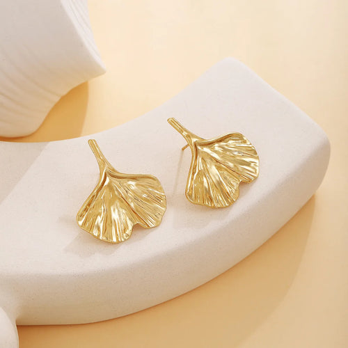 New Trendy Stainless Steel Butterfly Stud Earring Charm 18K Gold