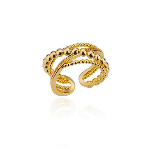 316L Stainless Steel Rings for Women Gold Color Never Fade Luxury