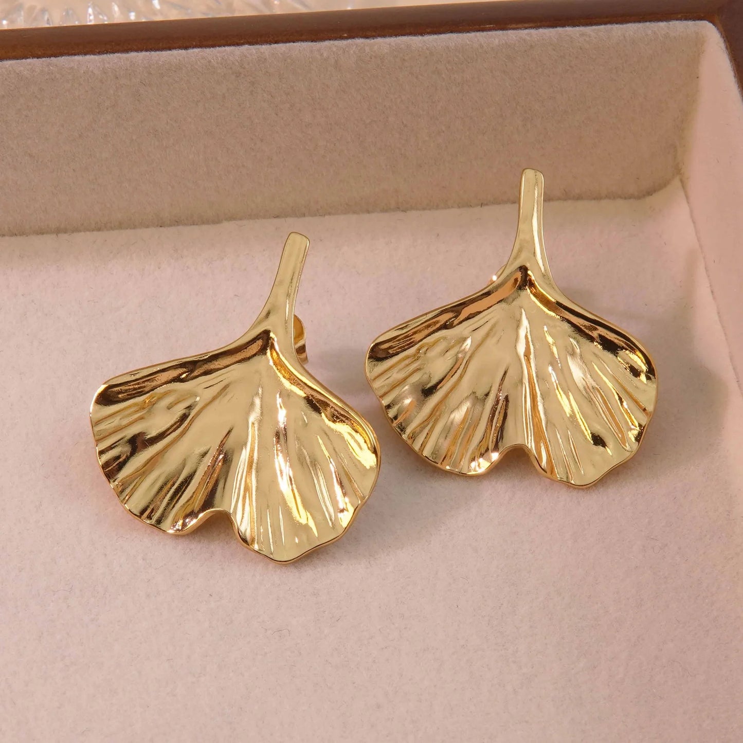 New Trendy Stainless Steel Butterfly Stud Earring Charm 18K Gold