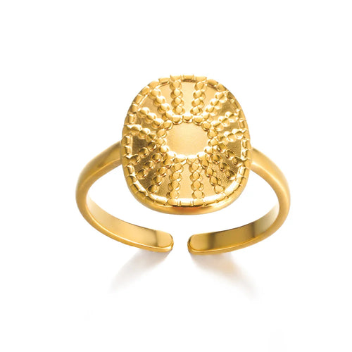 316L Stainless Steel Rings for Women Gold Color Never Fade Luxury