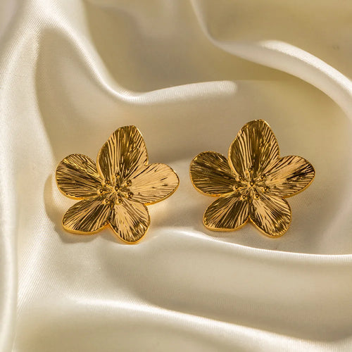New Trendy Stainless Steel Butterfly Stud Earring Charm 18K Gold