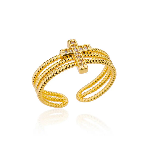 316L Stainless Steel Rings for Women Gold Color Never Fade Luxury