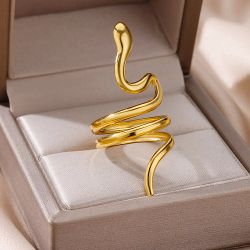 316L Stainless Steel Rings for Women Gold Color Never Fade Luxury