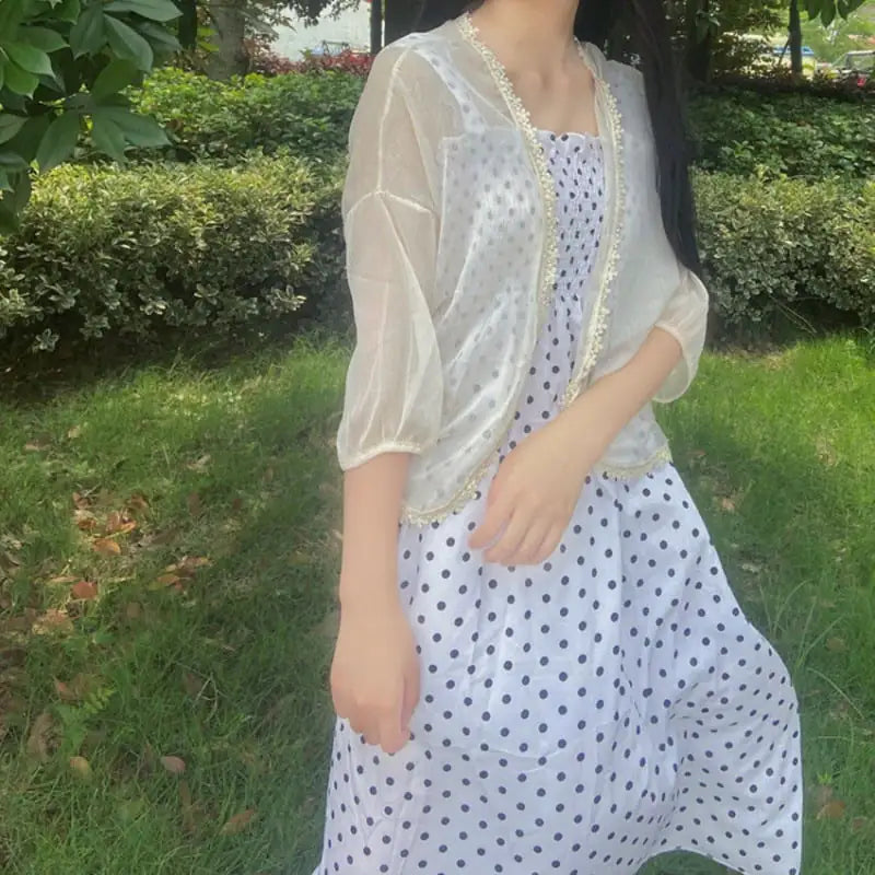 Mid-length Summer Polka Dot Dress