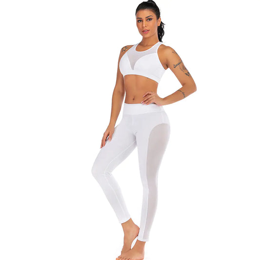New Women's Sports Set: Tank Top & Long Pants Yoga Outfit
