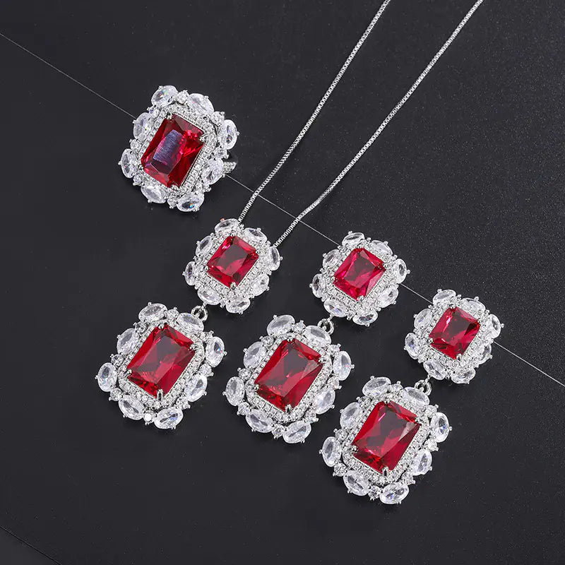 S925 Silver Needle Simulation Jewelry Accessory Set